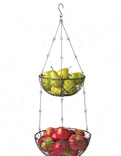 2-tiered Hanging Basket