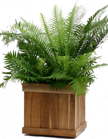 Estate Teak Planter, Square 28"