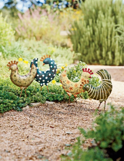 Funky Chickens, Set Of 4