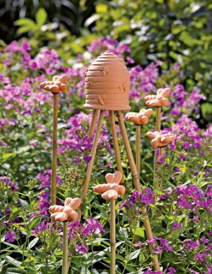 Honey Bee Cane Toppers, Set Of 6