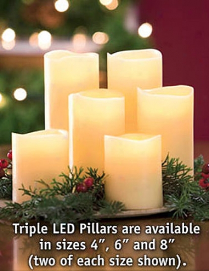 Triple Led Pillar, 4"