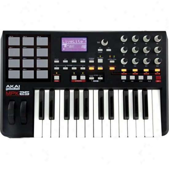 Akai Mpk25 25-key Keyboard Contorller With Mpc Pads