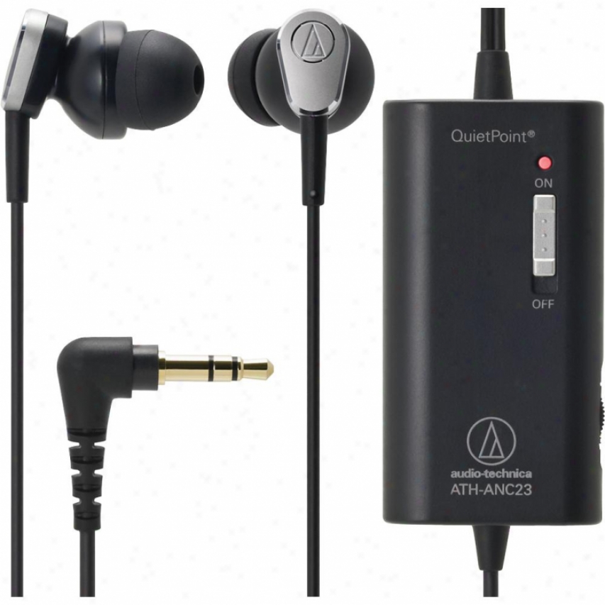 Audio Technica Ath-anc23 Quietpoint Active Noise-cancelling In-ear Headphones