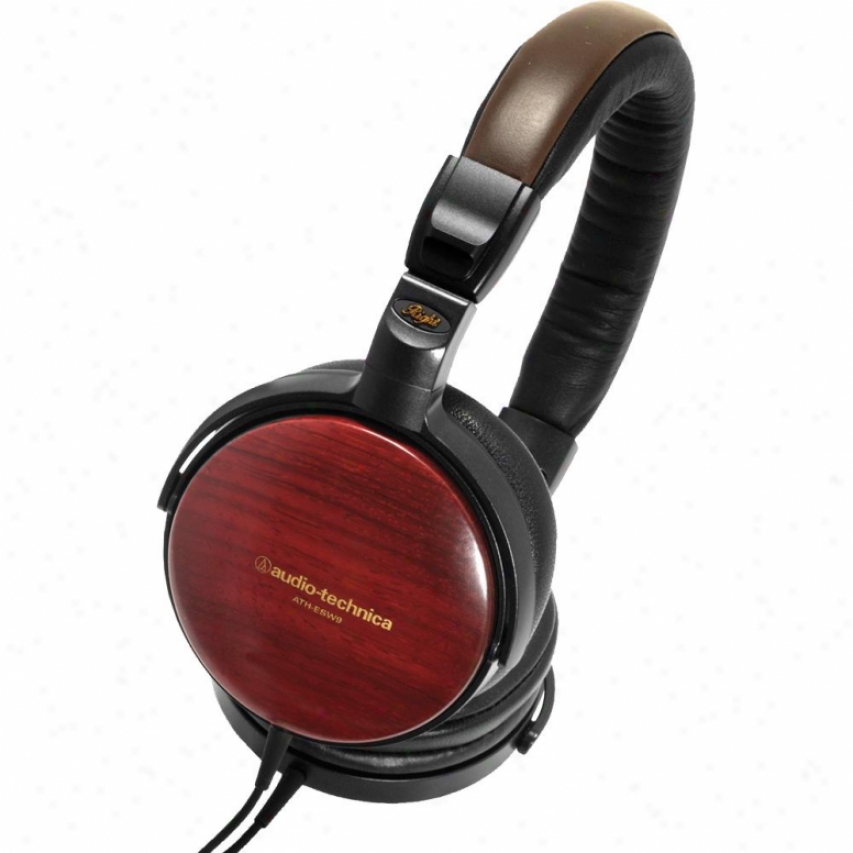 Audio Technica Ath-esw9a Portable Wooden Headphone