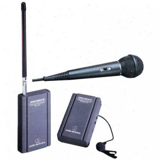 Audio Technica Atr288w Twinmic System With Batterg-powered Receiver/transmitter