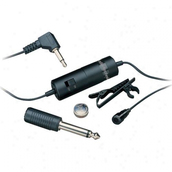 Audio Technica Atr3350 Omnidirectional Condenser Lavalier Microphone