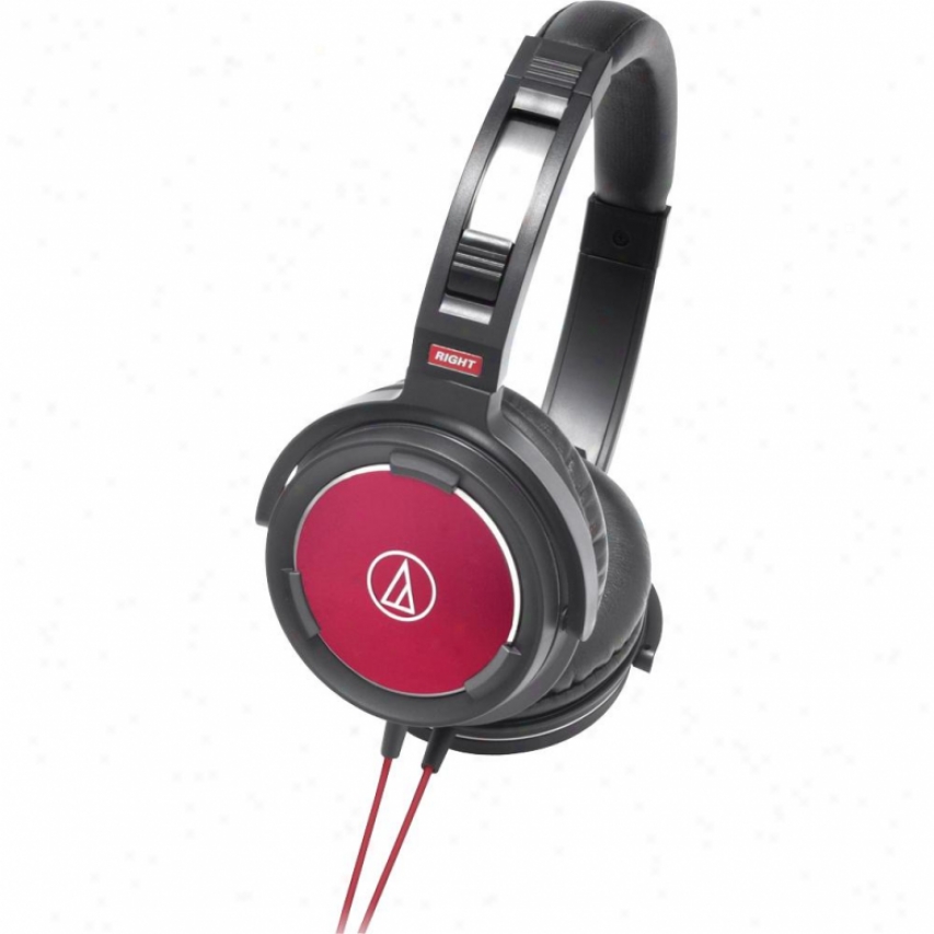 Audio Technica Portable Headphones - Red
