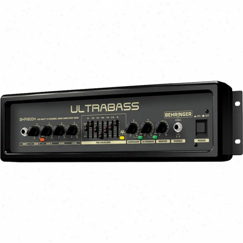 Behringer Ultrabass-1800 Ultra-compact 180-watt 2-channel Baes Amplifier Head