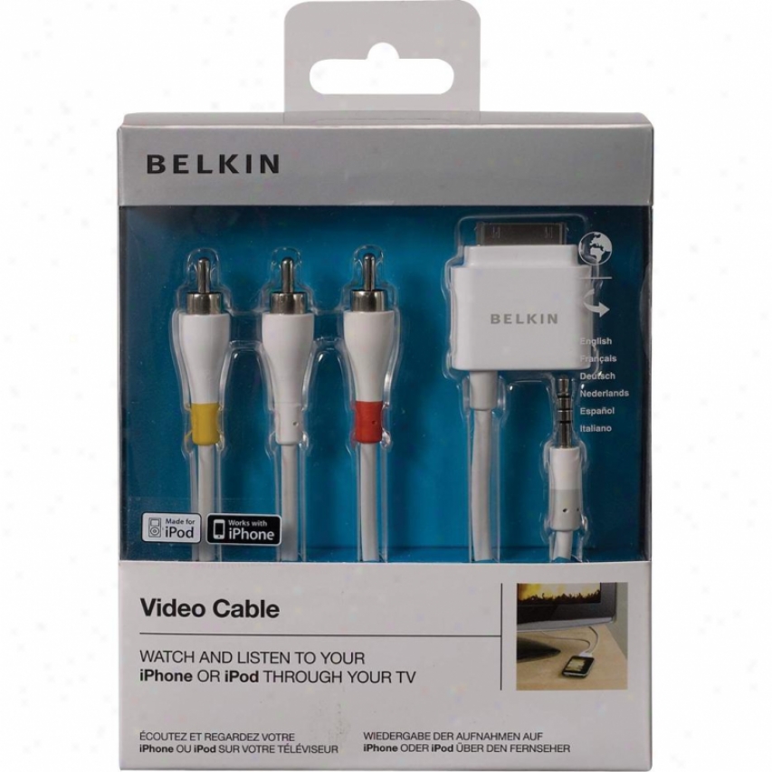 Belkin 4-foot Video Cable + Chargesync For Ipod & Iphone - F8z361tt06-p