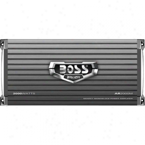 Boss Audio 1 Channel 2000 Watt Armor Mosfet Power Amplifier Ar2000m