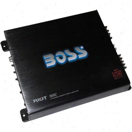 Boss Audio 1200 Watt Riot 2 Channel Mosfet Power Amplifier R6002