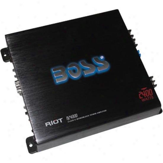 Boss Audio 2400 Watt Riot Monoblock Mosfet Class D Power Amplifier R2400d