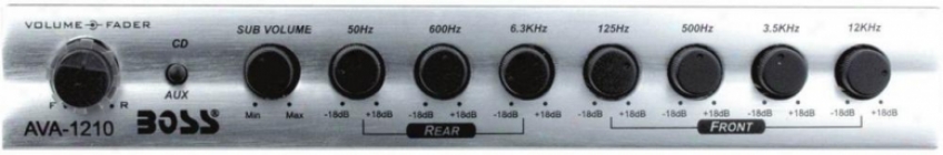 Boss Audio 7 Band Pre Amp Equalizer W/sub Output