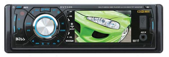 Boss Audio Bv7320 Dvd/mp3/ccd Am/fm In-dash Car Receiver With 3.2" Tft Monitor