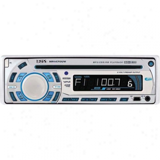 Boss Audio Marine In-dash Cd-mp3 Receiver Usb & Sd Card Ports White Mr1470uw