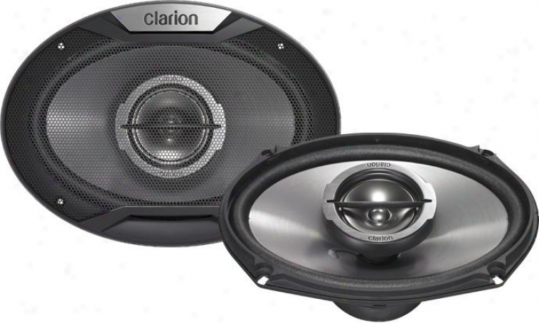 Clarion 6-in X 9-in Two Way Speaker System W/mipp Cone Woofers