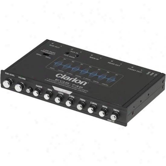 Clarion Eqs746 1/2-din Graphic Equalizer & Crossover For Car Stereos