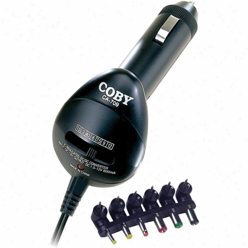 Coby Ca709ic Regulated 800ma Universal Dc Car Power Adapter