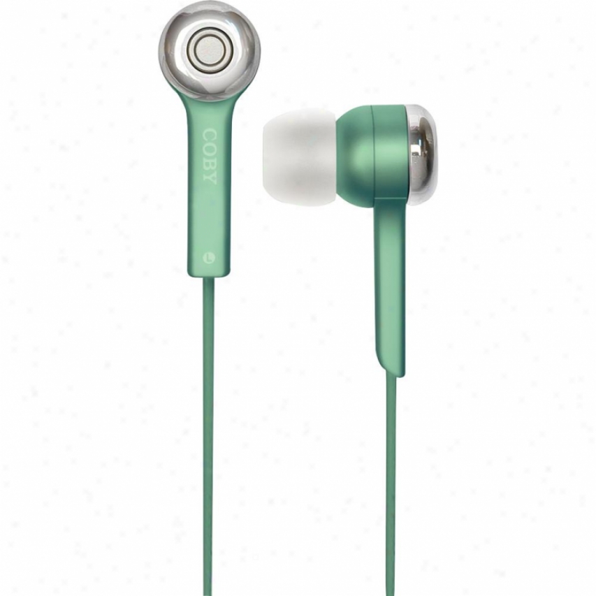 Coby Cve52-grn Jammerz Isolation Stereo Earphones - Green