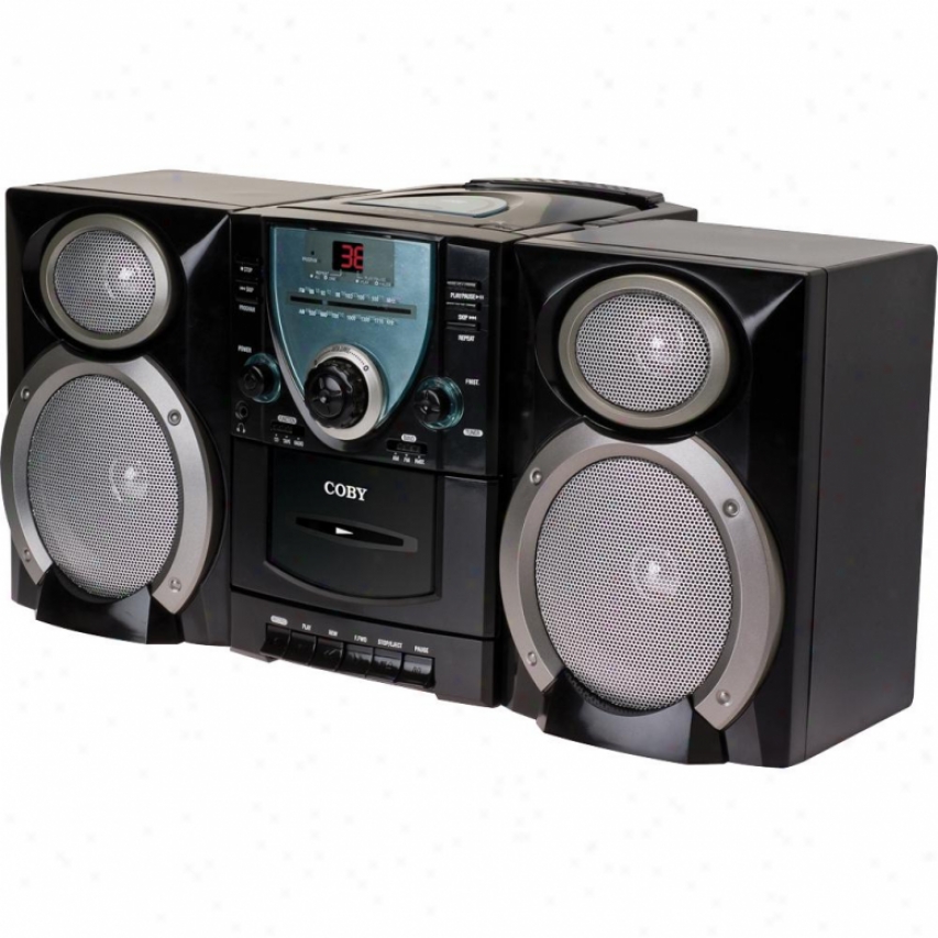 Coby Cxcd400 Mini Hi-fi Cd/stereo Cassette Player/recorder W/ Am/fm Tuner