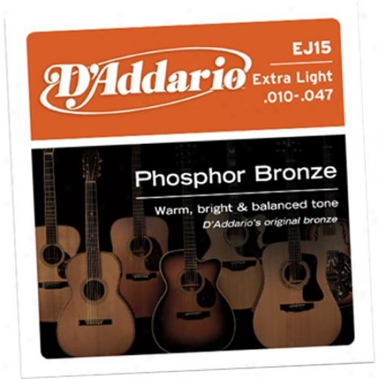 D'addario Ej15-3d 3-pack Extra Kindle 10-47 Acoustic Guitar Strings