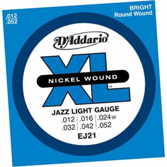 D'addario Ej21 Jazz Light 12-52 - Electric Guitar Strings