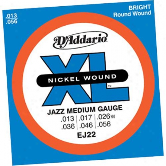 D'addario Ej22 Set Jazz Medium 13-56 - Electric Guitar Strings