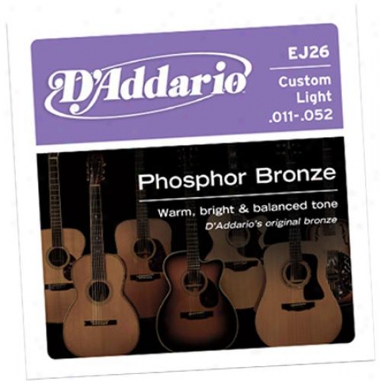 D'addario Ej26-3d Custom Light 11-52 Acoustic Guitar Strings 3 Pack