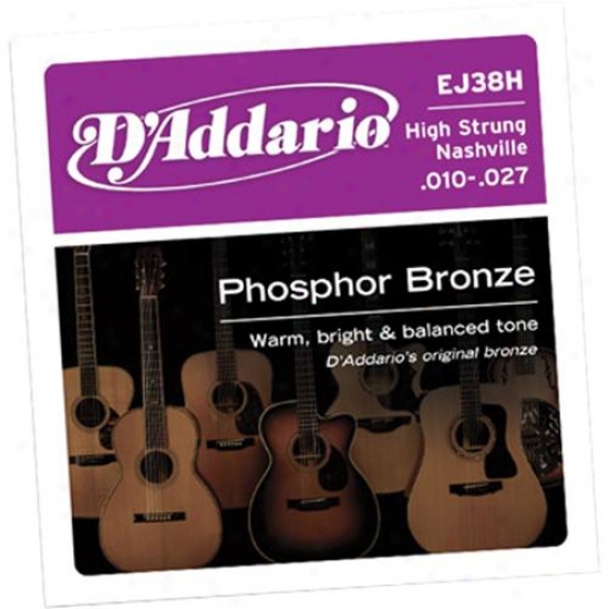 D'addario Ej38h High Strung Nashville Tuning 10-27 Acoustic Guitar Strings