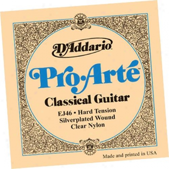 D'addario Ej46-3d Pro-arte Hard Tension Classical Guitar Strings 3 Pack