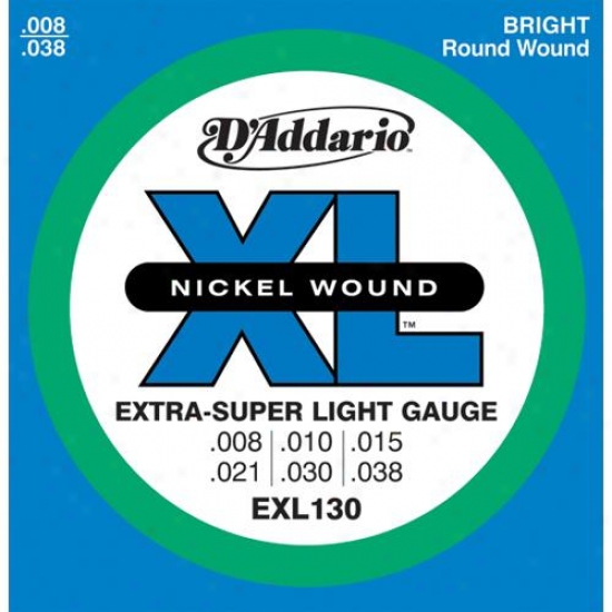 D'addario Exl130 Set Extra Super Light 8-38