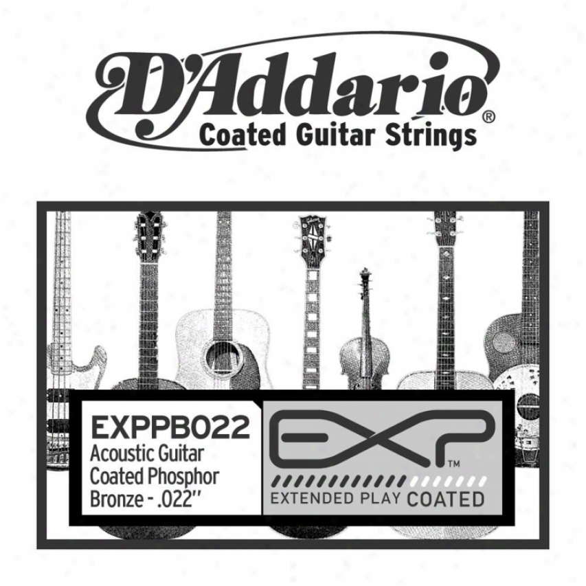 D'addario Exppb022 Sincere Exxp Coated Phosphor Bronze Wojnd 022