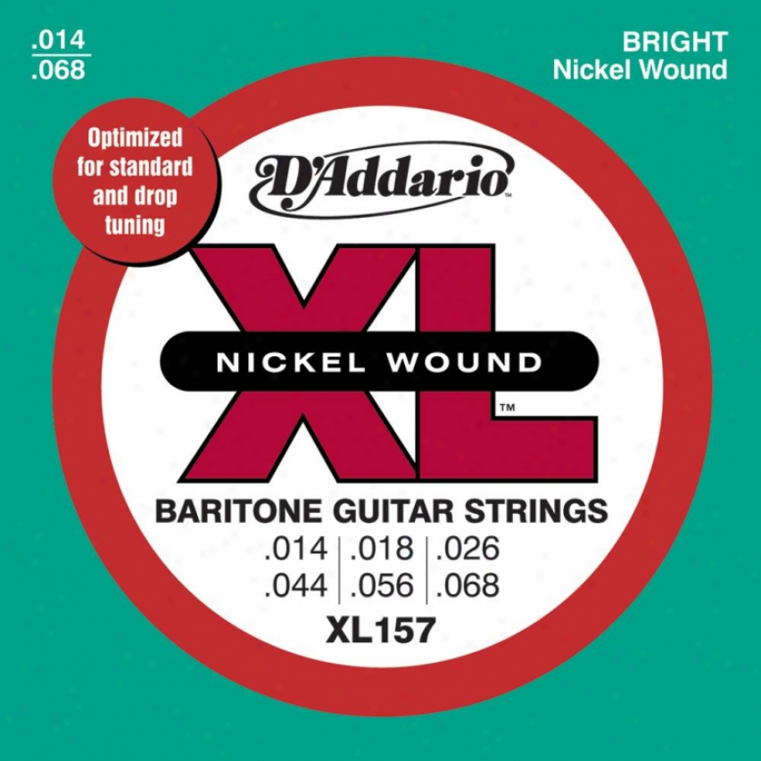 D'addario Xl157 Baritone Guitar Medium 14-68 Strings