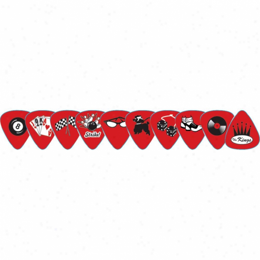 D'andrea Rockabilly Rotary Picks Pack - Medium - Rprkm