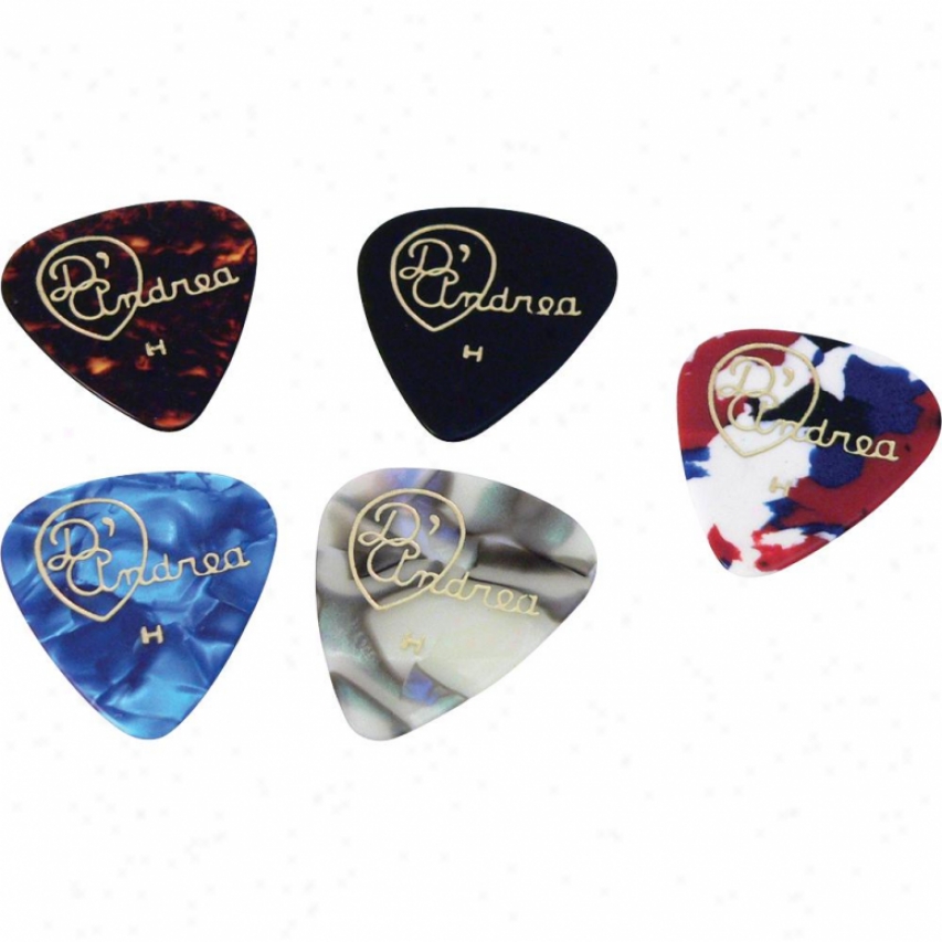 D'andrea Tnvch Heavy Classic Celluloid Guitat Picks - 12 Pack