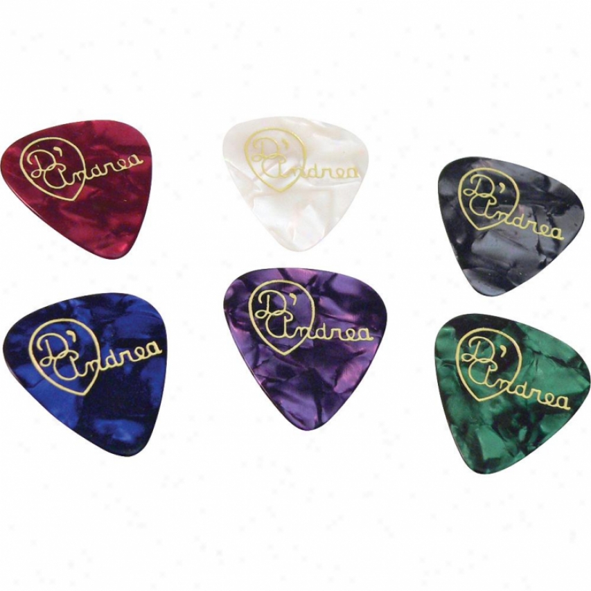 D'andrea Tnvdm Medium Designer Celluloid Guitar Picks - 12 Pack