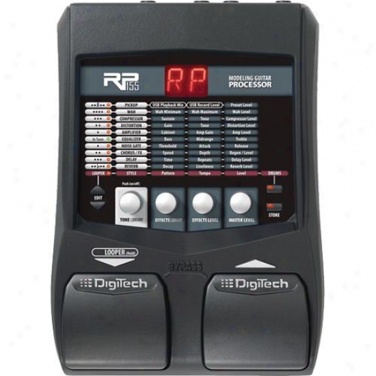 Digitech Rp155 Modeling Guitar Procwssor And Usb Recording Interface