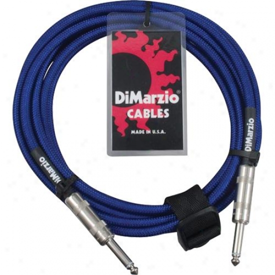 Dimarzio 15-foot Straight Ends, Braided Guitar Cable - Electric Blue - Ep1715sse
