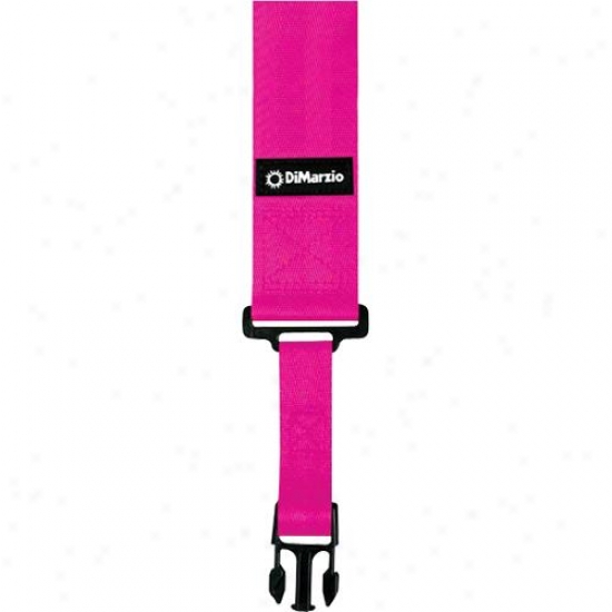 Dimarzio Dd2200pk 2" Cliplock Nylon Guitar Strap - Neon Pink