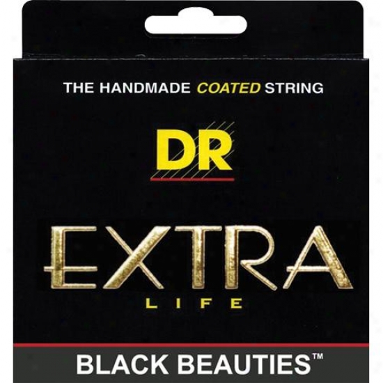 Dr Strings Bke10 Extra Life Black Beauties Coated Medium Electric Guitar Strings