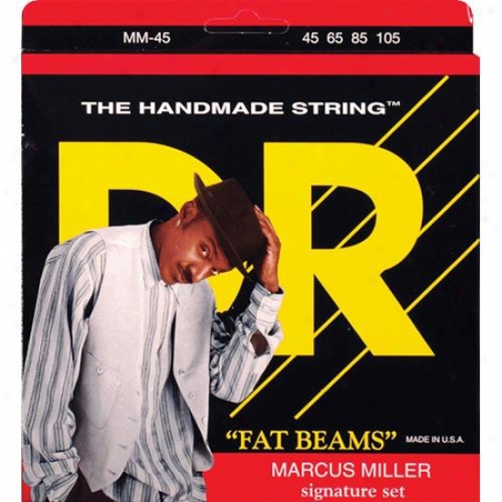 Dr Strings Mm45 Mrcus Miller Fat Beams Stainless Steek Medium Low Strings