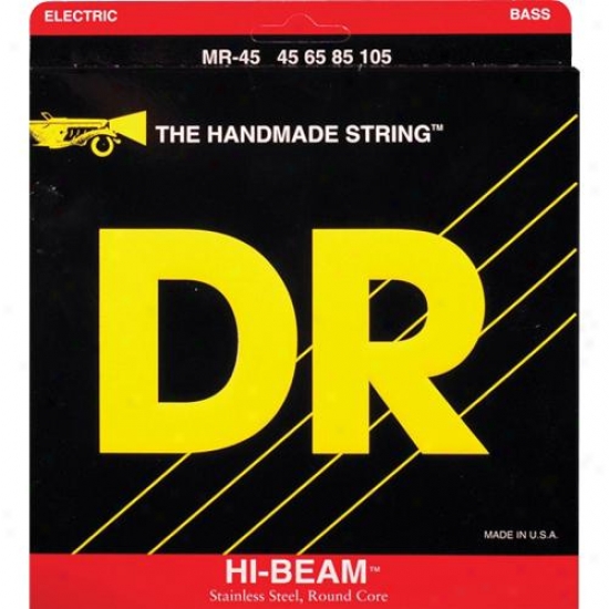 Dr Strings Mr45 Hi Beams Tite Fit Stainless Steel Medium Bass Strings