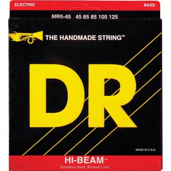 Dr Strings Mrr545 Hi Beam Tite Fit 5 Strnig Stainless Steel Medium Bass Strings
