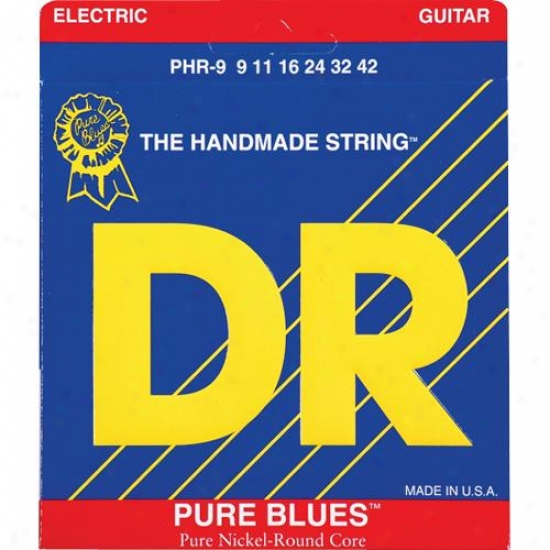 Dr Strins Phr9 Pure Blues Pure Nickel Lite Electric Guitar Strings