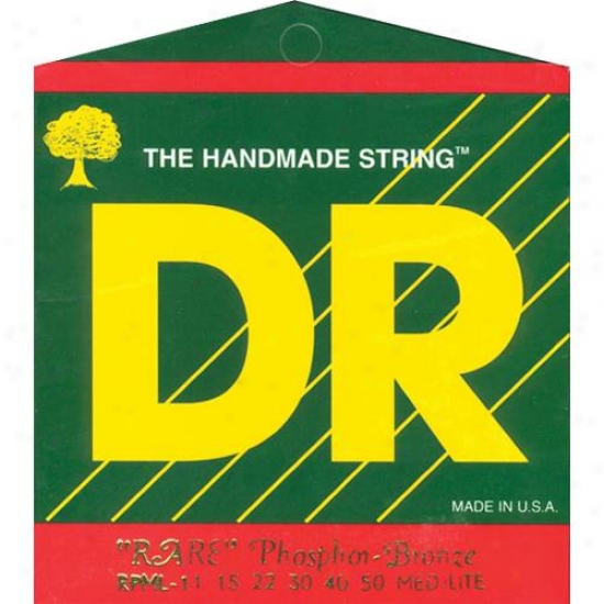 Dr Strings Rpml11 Rare Phosphor Bronze Medium Flower Acoustic Guitar Strings