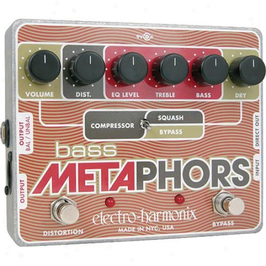 Electro-harmonix Bass Metaphors - Preamp/eq/distortion/compressor/di Multi-effec