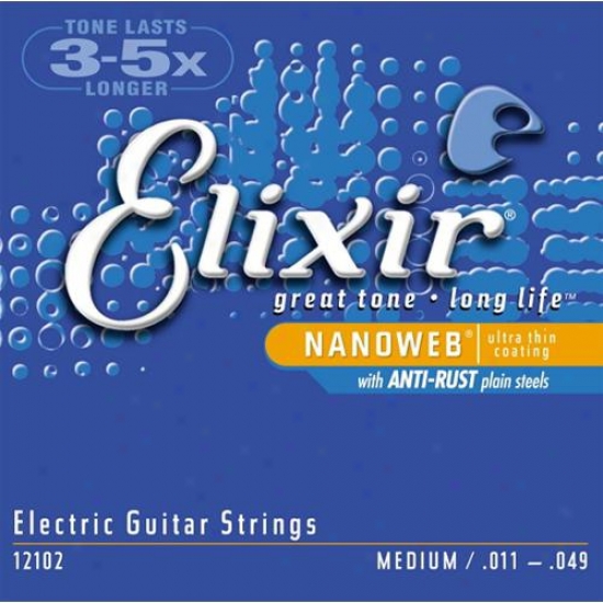 Elixir 12102 Nanoweb Coated Electric Guitar Strings