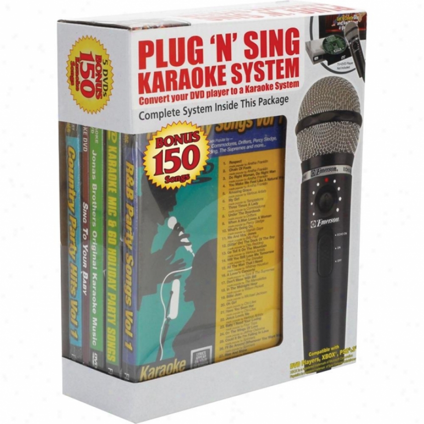 Emerson Karaoke Plug N Play Karaoke Microphone