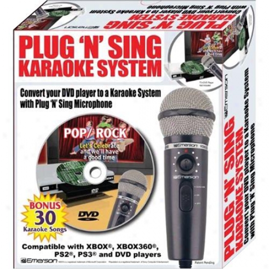 Emerson Karaoke Plug N Sing Karaoke Microphone