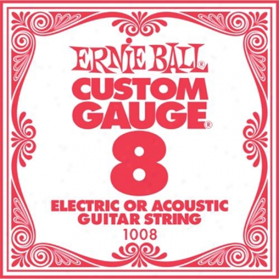 Ernie Ball Eb1008 Single Steel Acoustic Electric Guitar String - .008 Gauge